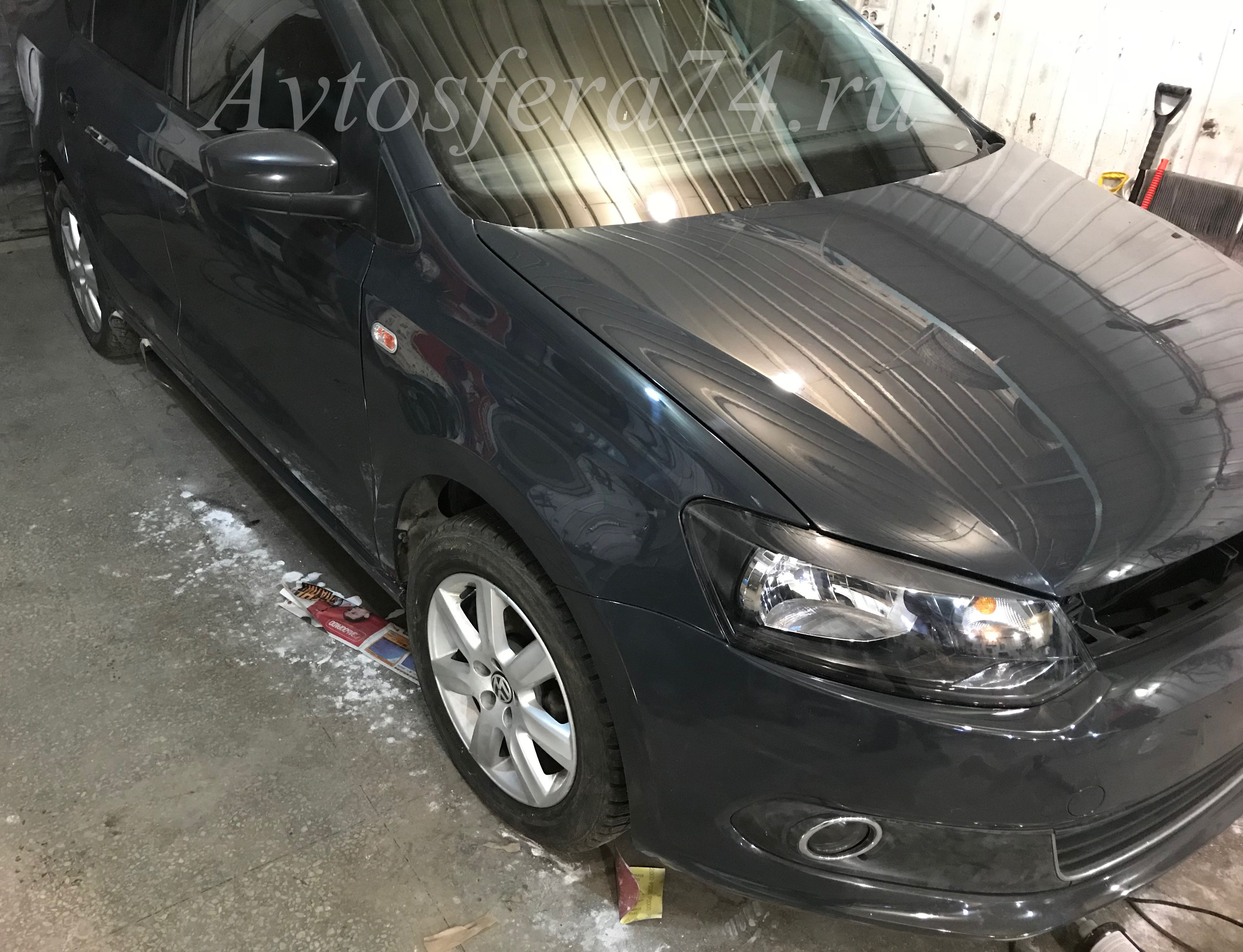 Volkswagen Polo Sedan после ремонта бампер